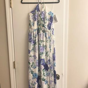 NEW with Tags Pink Lily Boutique Floral Halter Maxi - Sz L